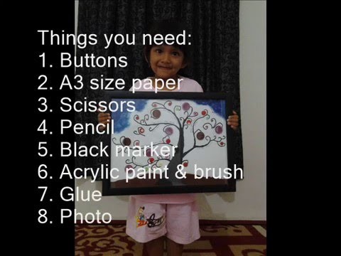 DIY Super Easy Button Family Tree