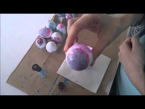 DIY Water Marble Easter Eggs