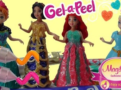 GEL-A-PEEL DIY Disney Princess Magiclip Dresses with GEL-A-PEL Removable Reusable Dresses Elsa Ariel