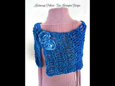 How to crochet a simple summer wrap shawl, Video # 1233