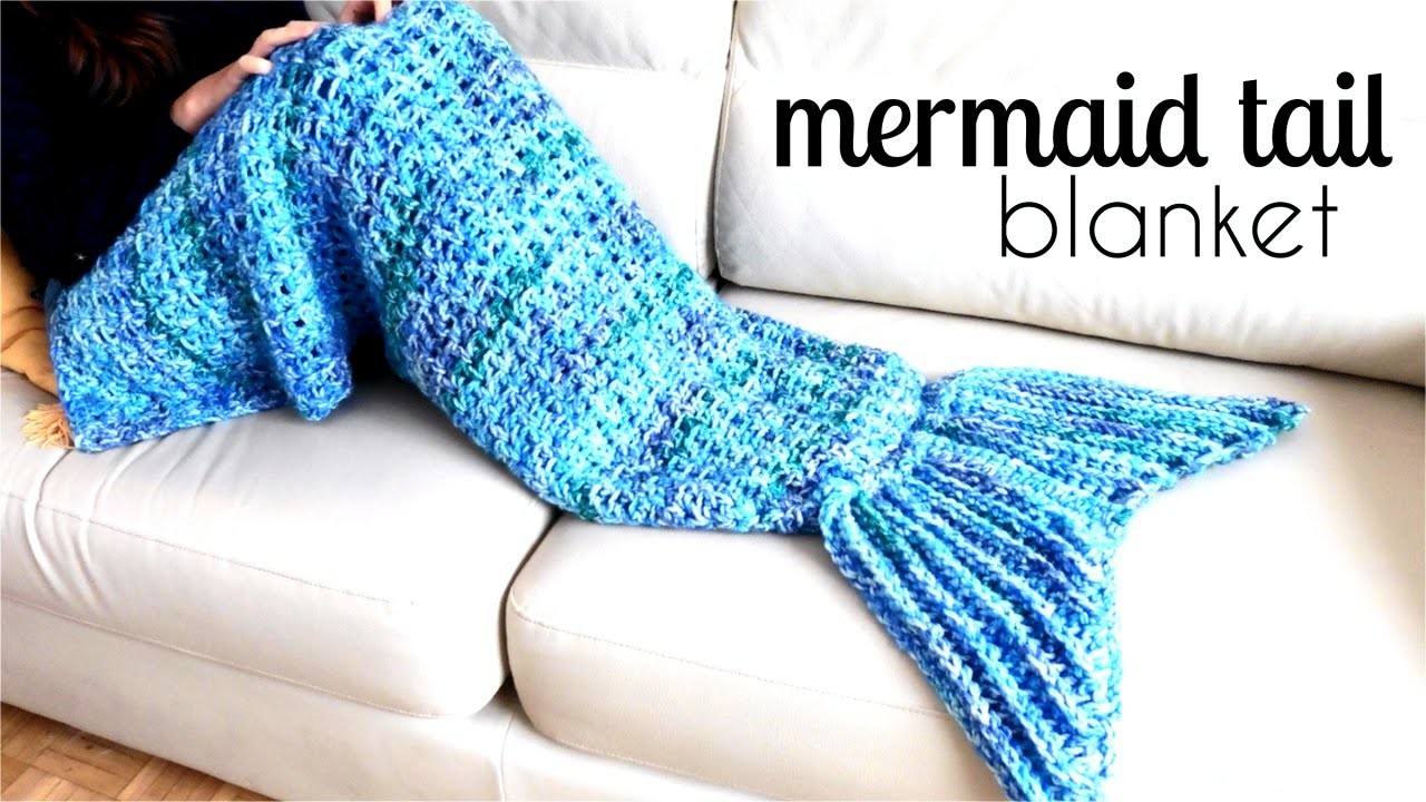 How to crochet MERMAID tail blanket, TUTORIAL DIY, easy pattern