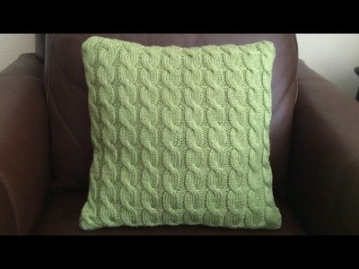 How To Knit  A Cable Pillow, Lilu's Knitting Corner Video # 65