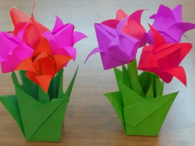 How To Make A Paper Tulip Flowers Bouquet : Best DIY Tutorials