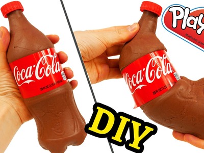 How to Make Play Doh Coca Cola Soda Bottle DIY