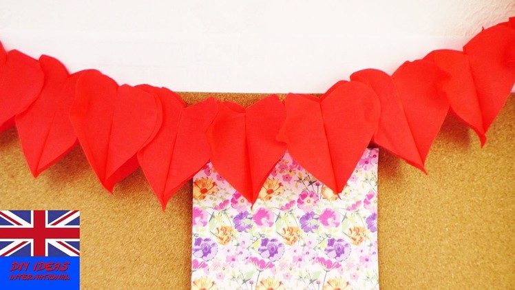 Making your own heart festoon | heart shapes made of paper | Tutorial | DIY UK