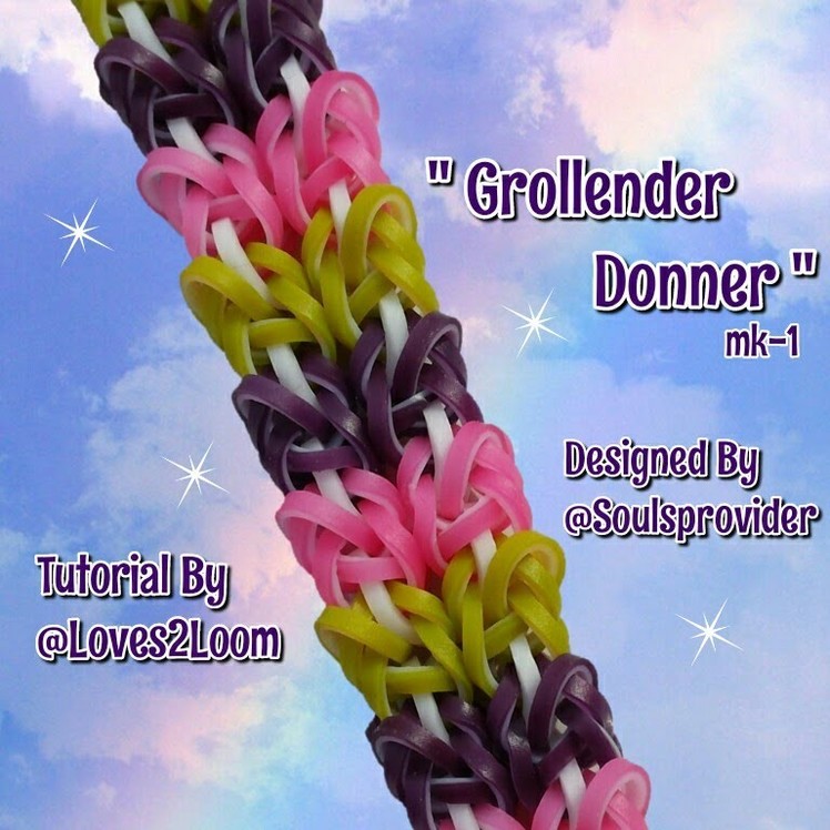 New "Grollender Donner"mk-1 Hook Only Bracelet.Rainbow Loom How To