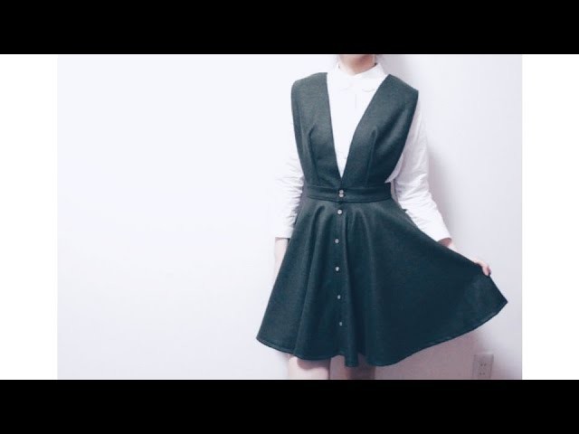 Sewing + DIY Button Front Circle Skirt Dress