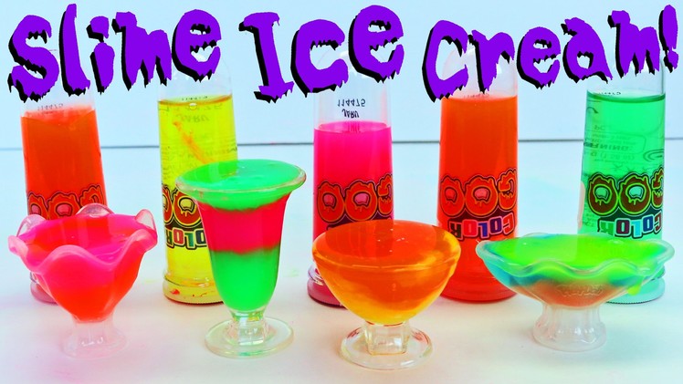 SLIME Ice Cream Toy Goo DIY NEON Putty Learn Big Colors For Kids DisneyCarToys