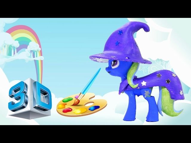 3d printed custom My little Pony Trixie diy painted craft toy HD
