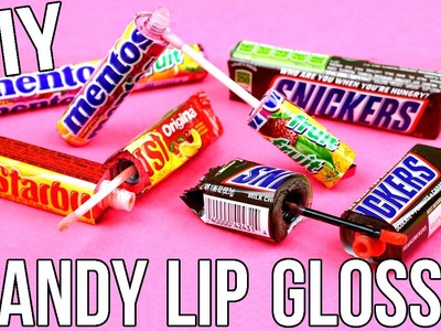 DIY Crafts: How To Make Candy Lip Gloss - Fun Lip Balm Container DIYs -Cool Candy DIY Project Ideas