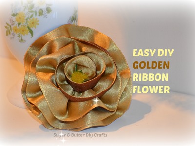 Diy Crafts Projects : How to make a satin ribbon flower tutorial by Sugar & Butter Diy Crafts