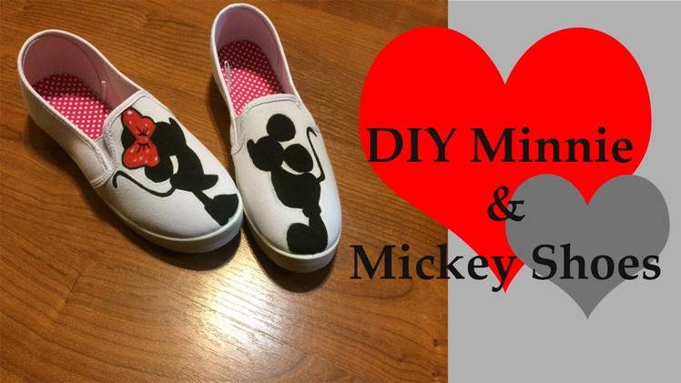 DIY Disney Mickey and Minnie Shoes - Drawing Tutorial to follow soon!!!