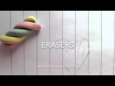 DIY| No clay erasers! Two ingredients!