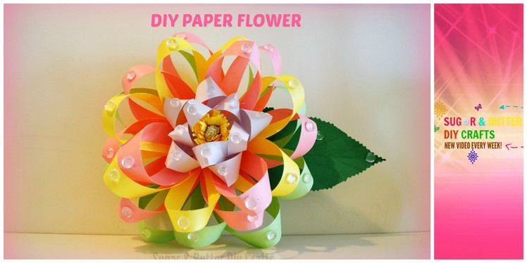 Diy Paper Crafts Projects : How to make a paper flower wedding.party centerpiece.decor