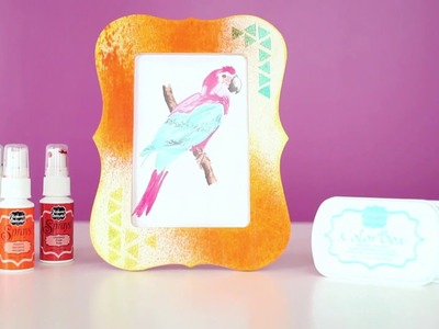 DIY Picture Frame With Dye Ink Spray