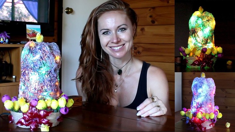 DIY recycling idea for plastic bottle - How to make a lamp with an icy appearance