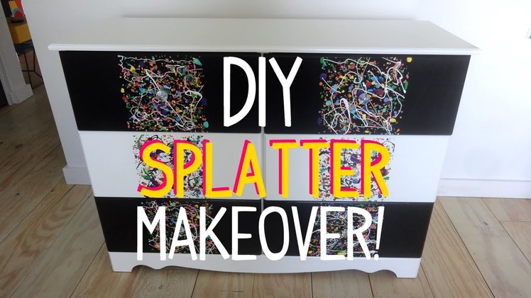 DIY Splatter Paint Dresser Makeover!