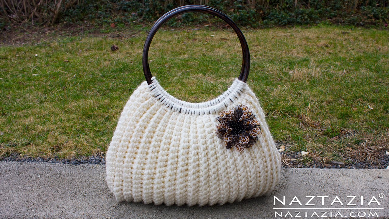 DIY Tutorial Easy Crochet Savvy Handbag Purse Tote - Croche Bolsa Bag