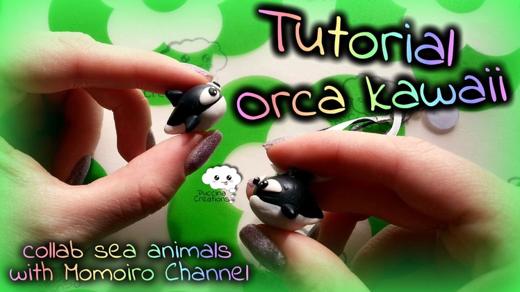 DIY Tutorial Orca. collab Momoiro Channel "Sea Animals" (Fimo.Polymer Clay) | PuccinaCreations