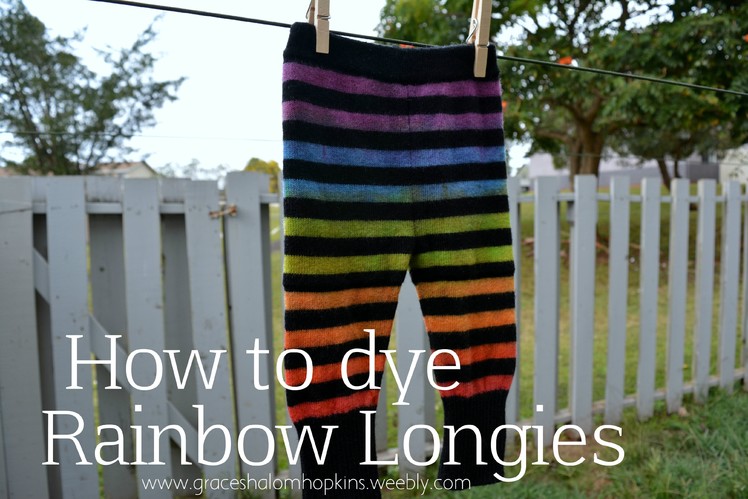 How to Dye Wool Longies Rainbow
