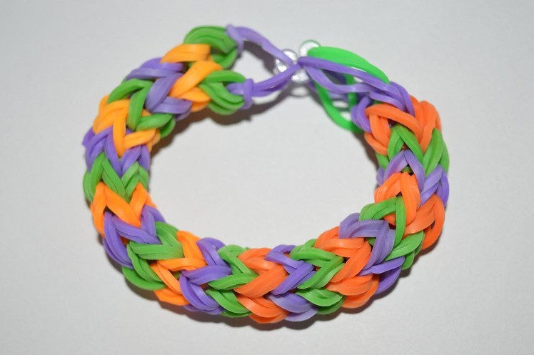 How to Make a Double Rubber Band Bracelet - Step by Step Instruction Tutorial - Mazichands.com