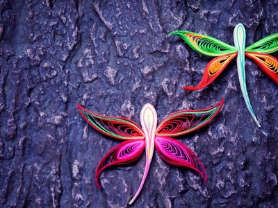 How To Make A Dragonfly Using Paper Art Quilling