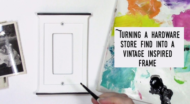 How to make a vintage frame out of a hardware store find