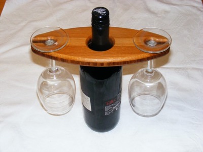 How to make a wine bottle glass holder