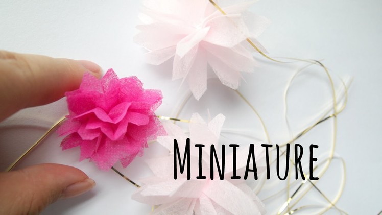How to make miniature party tissue pom pom for your dollhouse (Tutorial)