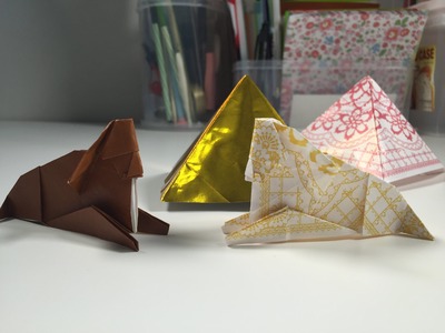 How to Origami World Heritage : Sphinx and Pyramid
