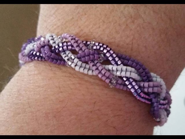 (Tutorial) 4 Strand Herringbone Braided Bracelet DIY (Video 156)