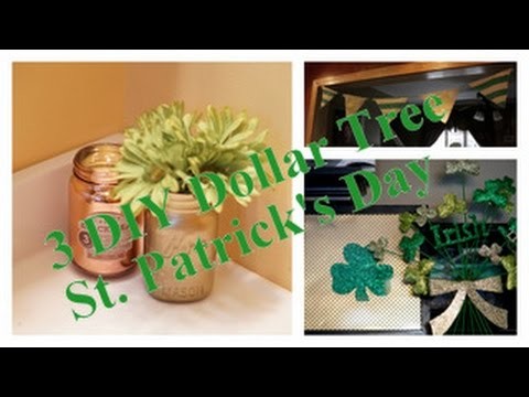 3 DIY Dollar Tree St  Patrick's Day
