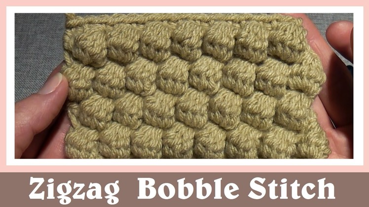 Crochet Zigzag Cluster Bobble Stitch