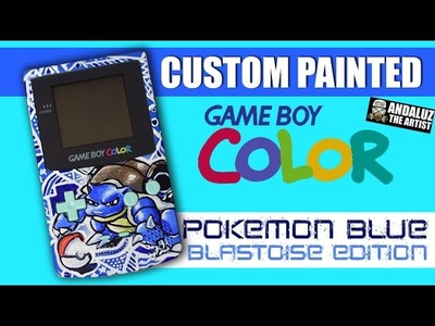 DIY Custom Painted Gameboy Color (Pokemon Blue Edition)