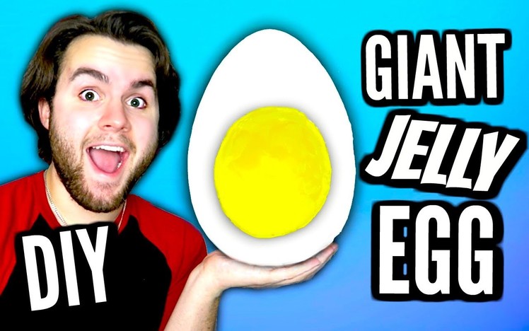 DIY Giant Jelly Egg! | How To Make HUGE Edible Gummy Egg With Jello Pudding Yolk Tutorial!