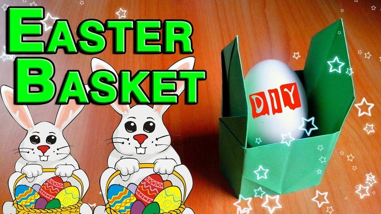 DIY How To Make Easter Basket For Children. Paper Craft Ideas For Easter Day. Hand Made Tutorial
