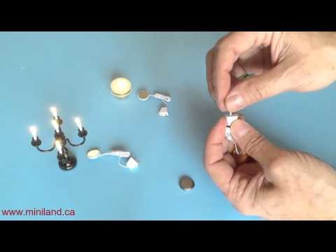 DIY - instruction for external operation for multiple LED dollhouse miniatures lights