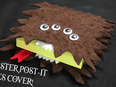 DIY Monster Post-it Notes Cover inspired by the Monster Book of Monsters from Harry Potter