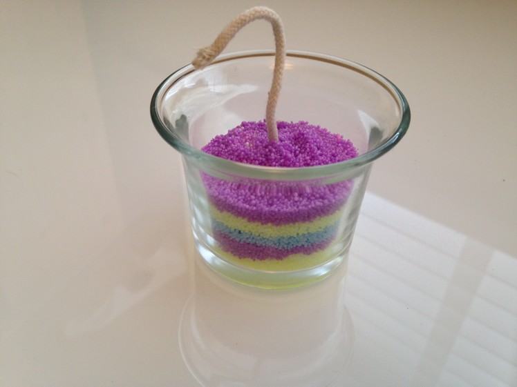 【DIY】Mothers day Sand candle 『no melt candle』EASY!