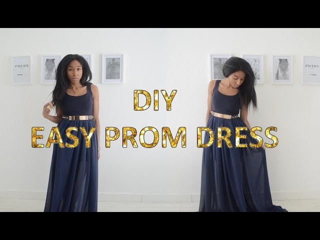 DIY UPCYCLE 5 | QUICK & EASY PROM DRESS.GOWN 2016