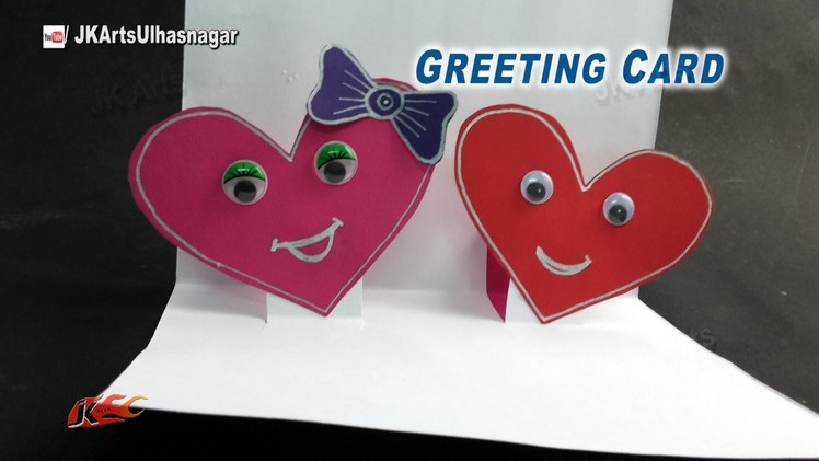 DIY Valentine's Day Pop-up Greeting Card | How to make | JK Arts 911