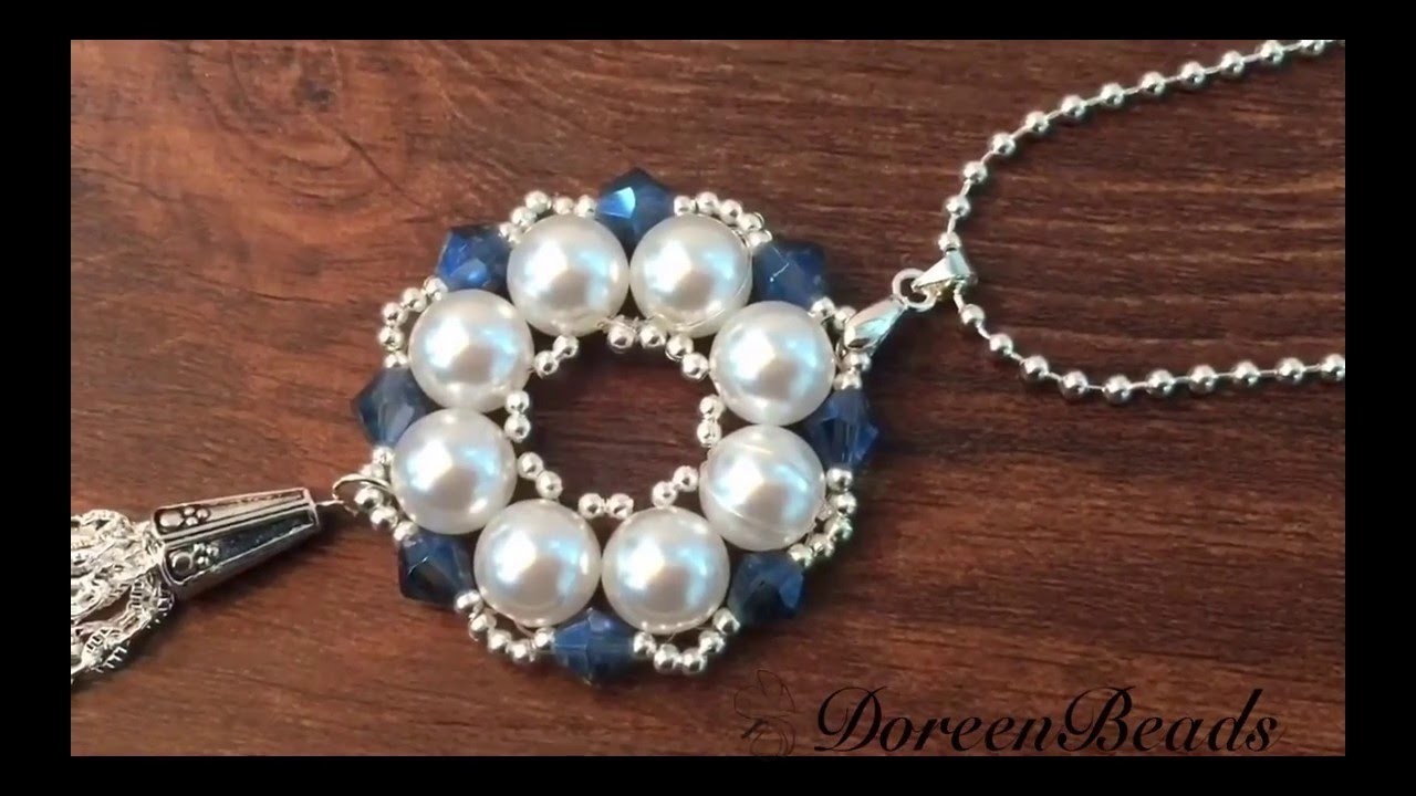 Doreenbeads Jewelry Making Tutorial - How to Make Bead Snowflake Pendant Necklace