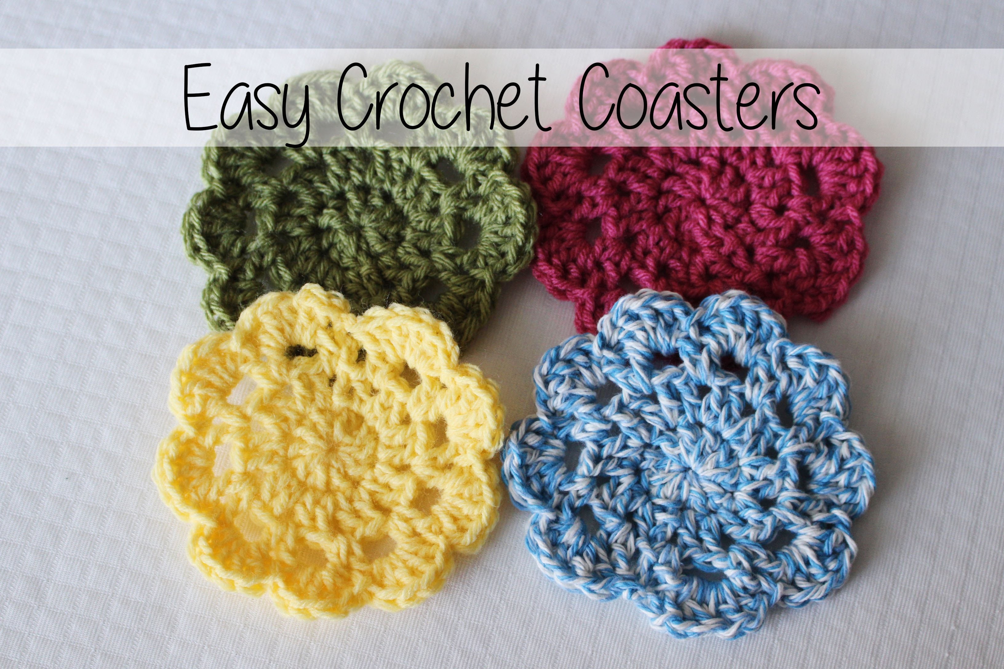 Easy Crochet Coasters, Great Beginner Project.Stash Buster!, Sewrella