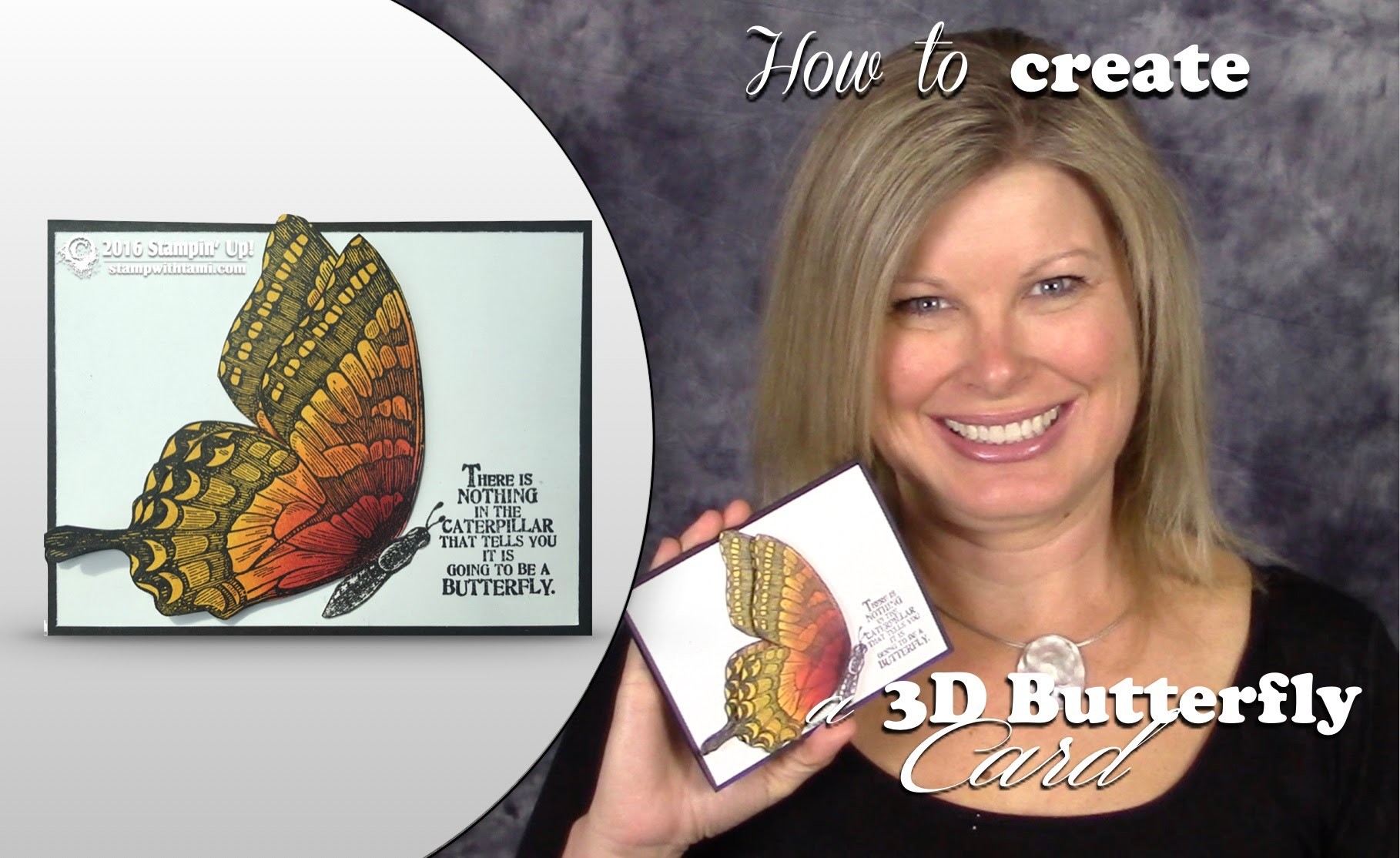 How to create a 3D Shimmery Butterfly Card and Stampin Up Giveaway