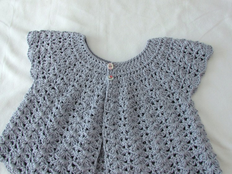 How to crochet a women's shell stitch cardigan. sweater. bolero