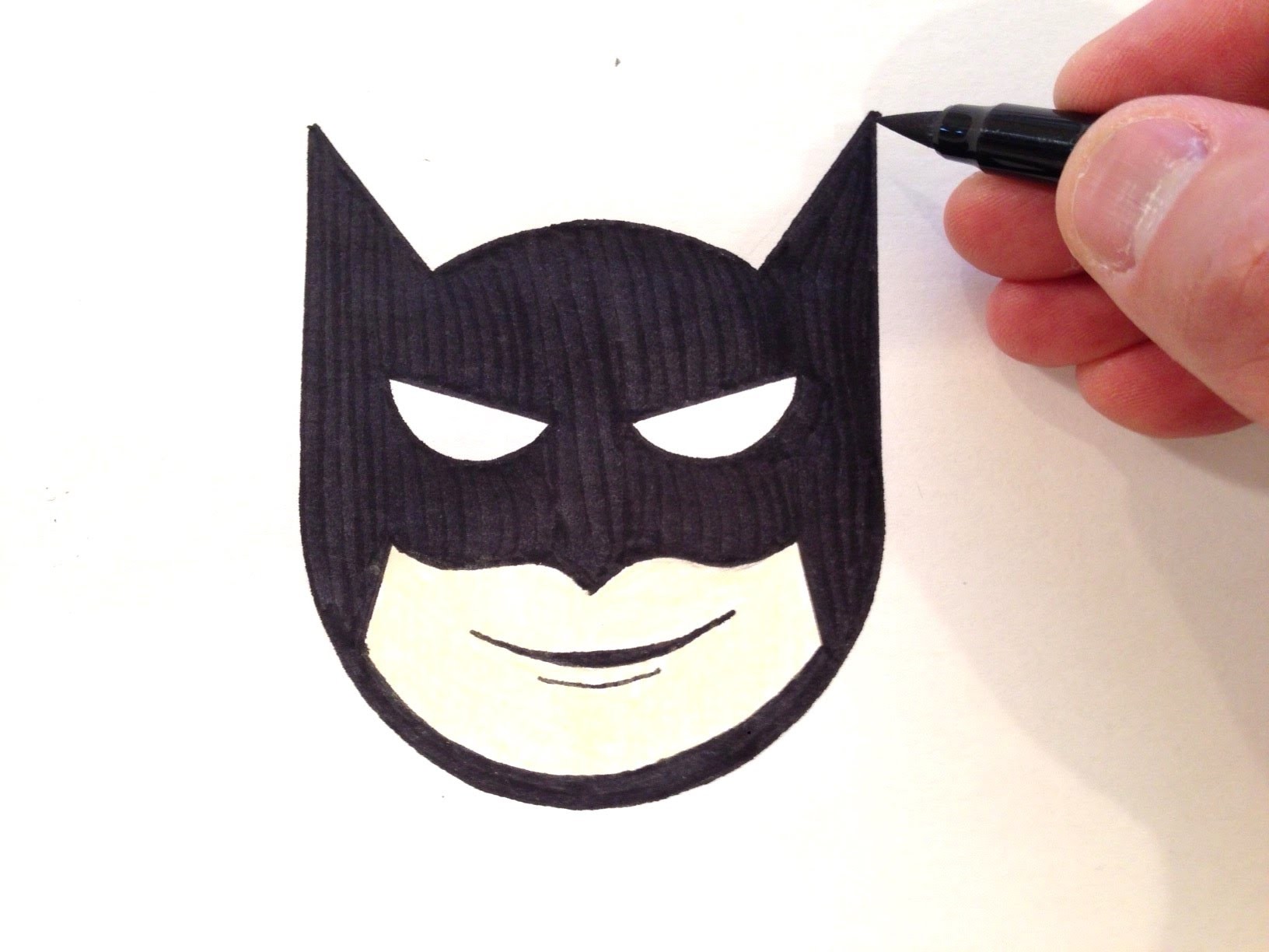 How To Draw A Batman Smiley Face Easy For Beginners