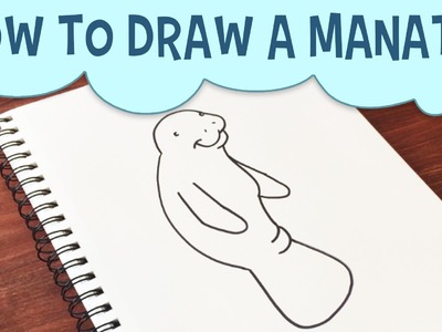 How To Draw A Manatee | Step by Step Kids Drawing Tutorial