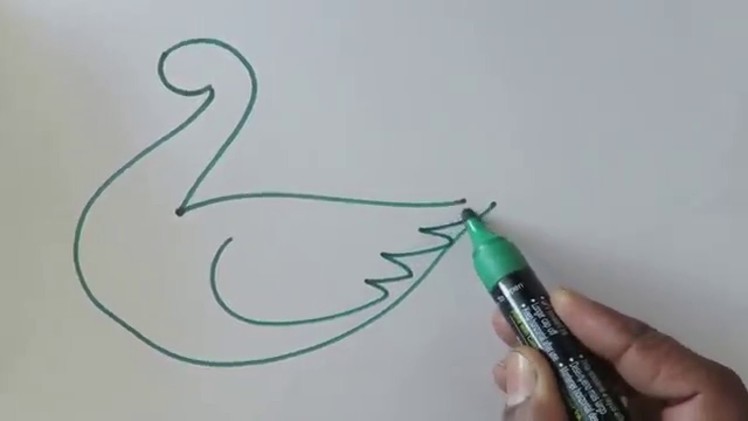 How to draw an easy duck