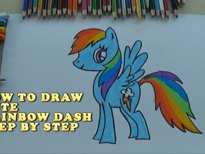 How to Draw Rainbow Dash - Step by step video. Cara menggambar rainbow dash