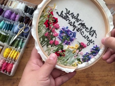 How to Finish An Embroidery Hoop Tutorial
